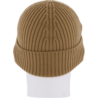 Rib Knit Brushed Wool Beanie Brown Dpc