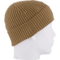 Rib Knit Brushed Wool Beanie Brown Dpc