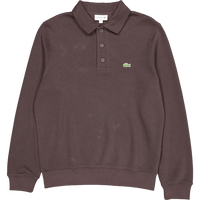 Ribbed Cotton Polo Collar Swea Brown Skb