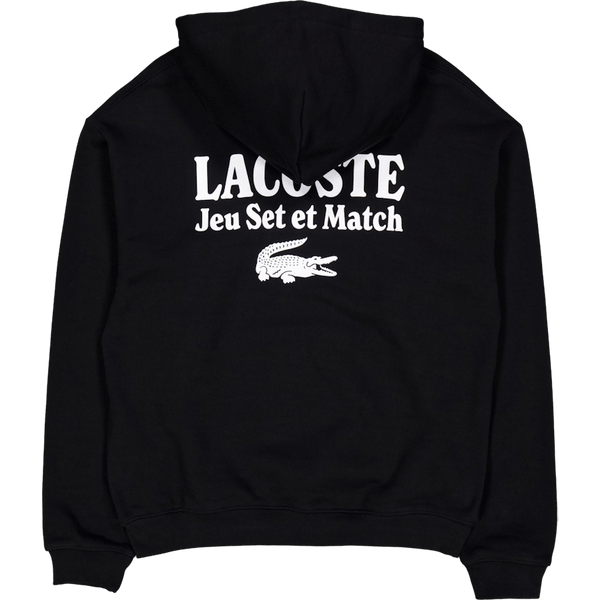 Multi Print Fleece Hoodie Noir 031