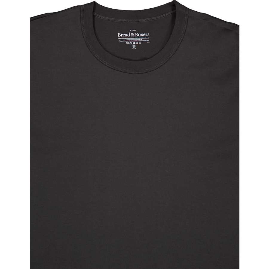 Crew-neck Pima Charcoal