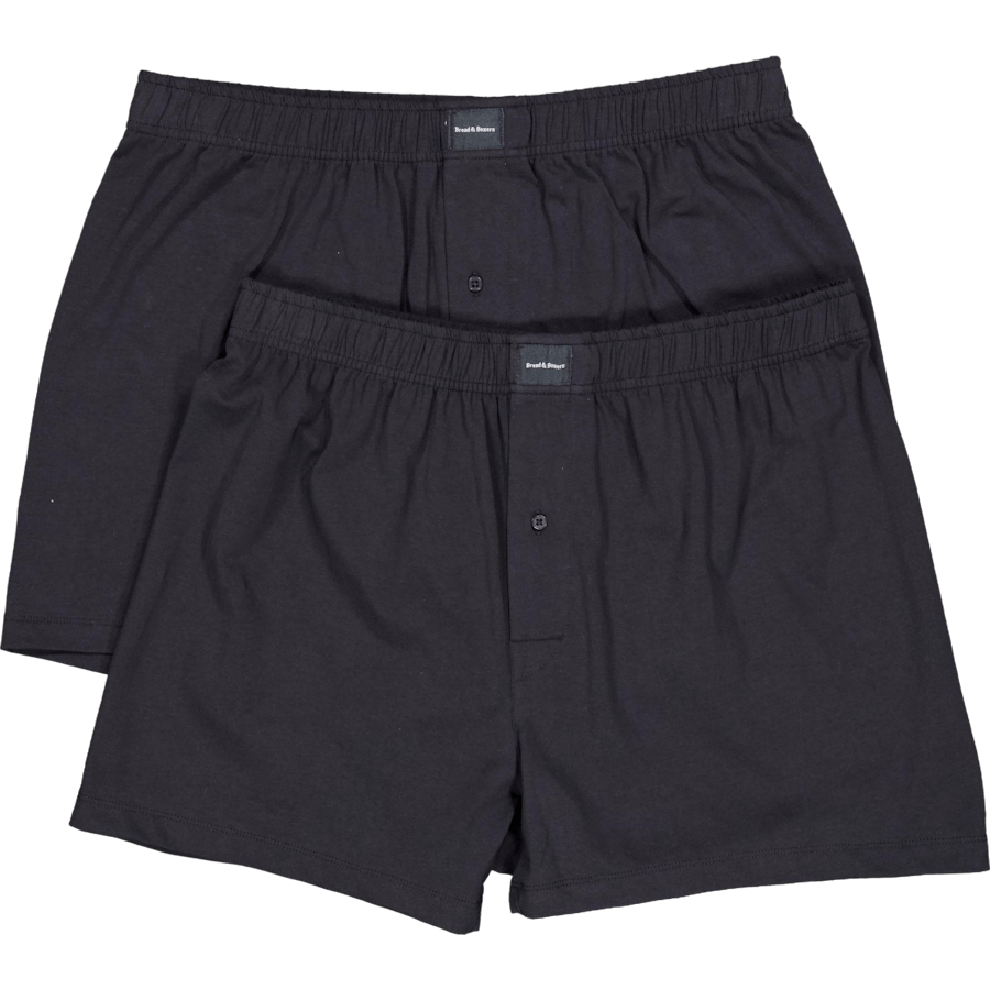 Jersey Boxer Shorts 2-pack Black