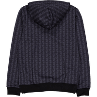 Monogram Fleece Hoodie Graphite Sombre/black