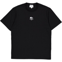Signature Print Cotton T-shirt Black