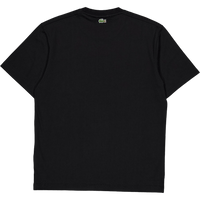 Signature Print Cotton T-shirt Black