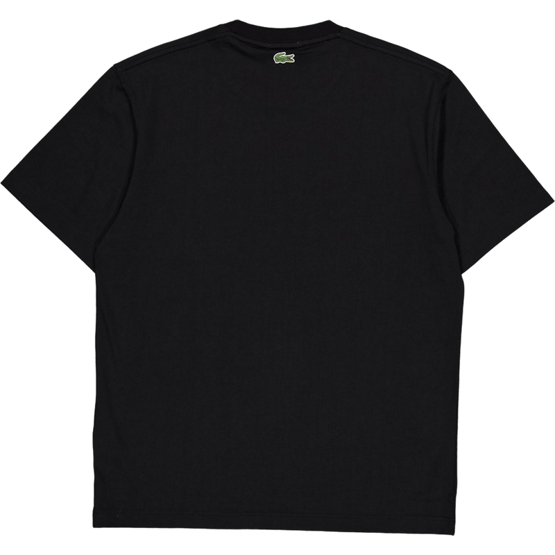 Signature Print Cotton T-shirt Black