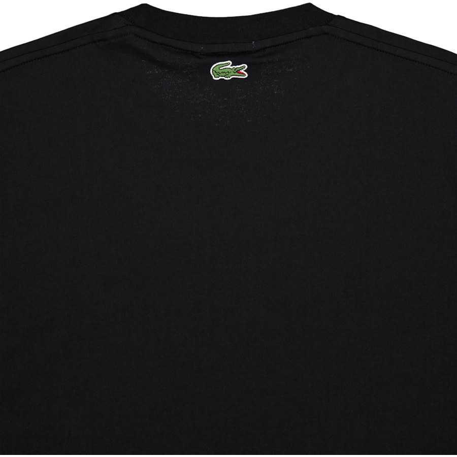 Signature Print Cotton T-shirt Black