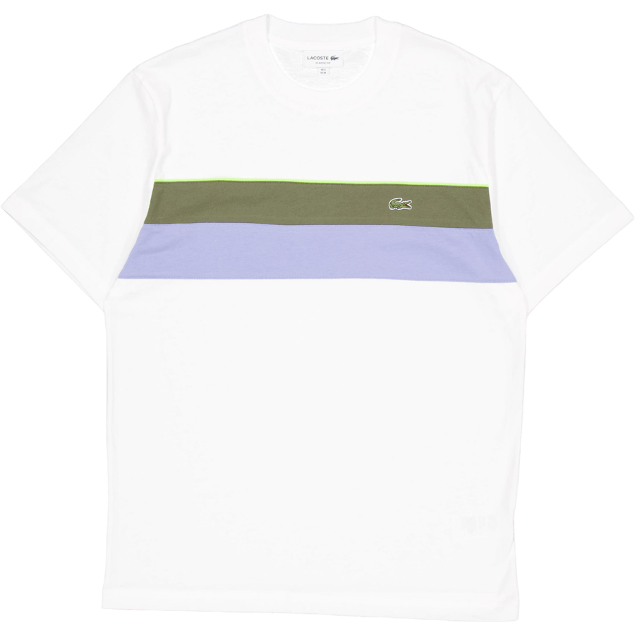 Jersey Colour-block T-shirt Flour/olive-delphinium