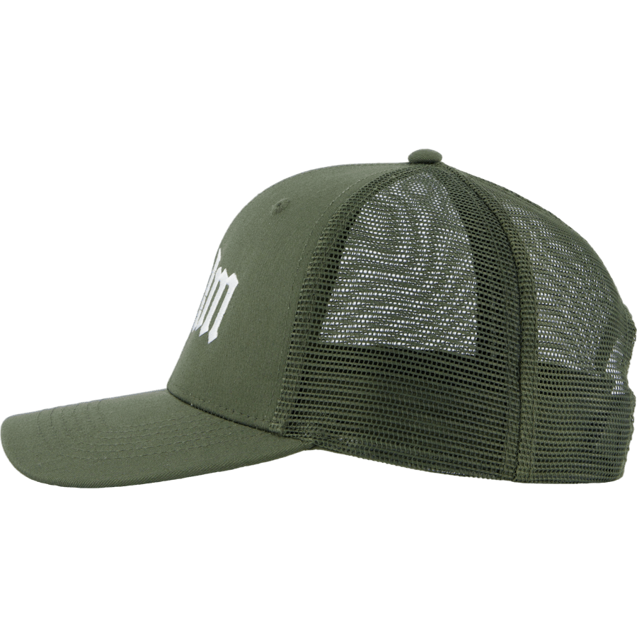 Sthlm Classic 6 Panel Trucker  Olive/white