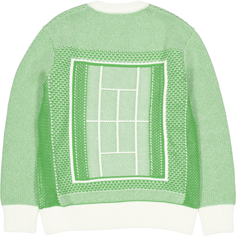 Tennis Court Graphic Jacquard  Billiard Green/flour