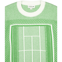 Tennis Court Graphic Jacquard  Billiard Green/flour