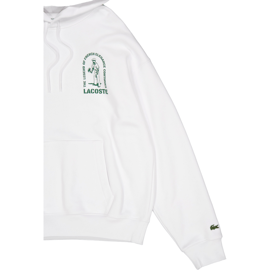 Loose Fit Printed Hoodie White