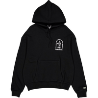 Loose Fit Printed Hoodie Black
