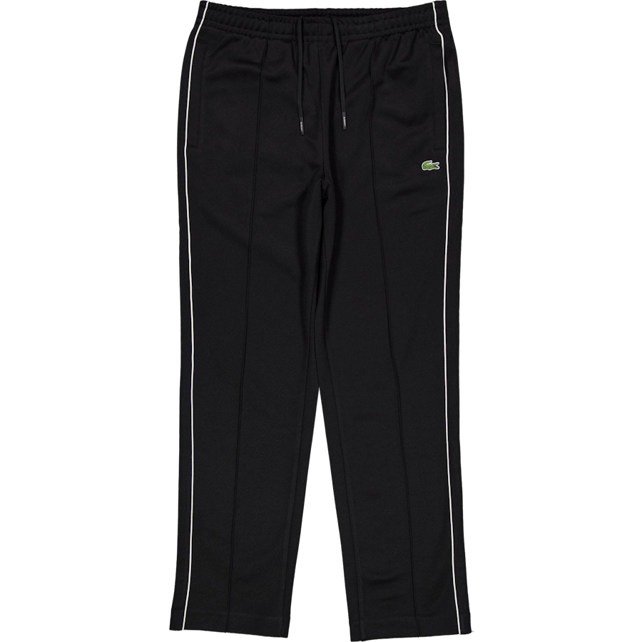 Trim Accent Piqué Sweatpants Black