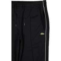 Trim Accent Piqué Sweatpants Black