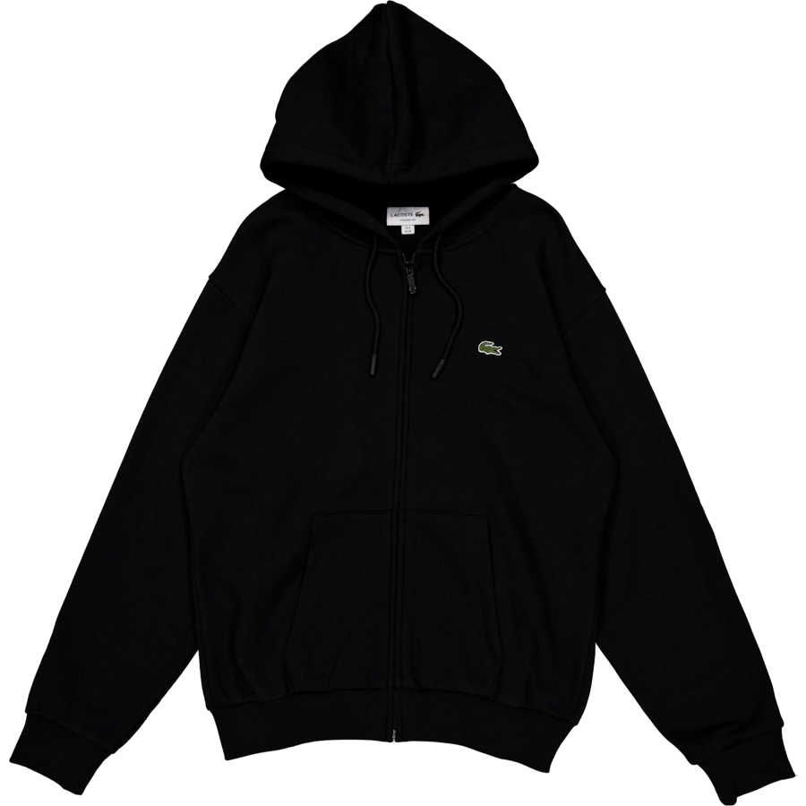 Zip-up Fleece Hoodie Black