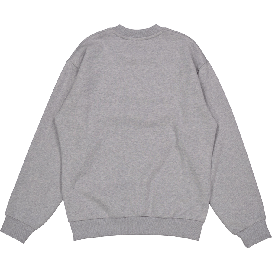 Cotton Fleece Sweatshirt Silver Chine
