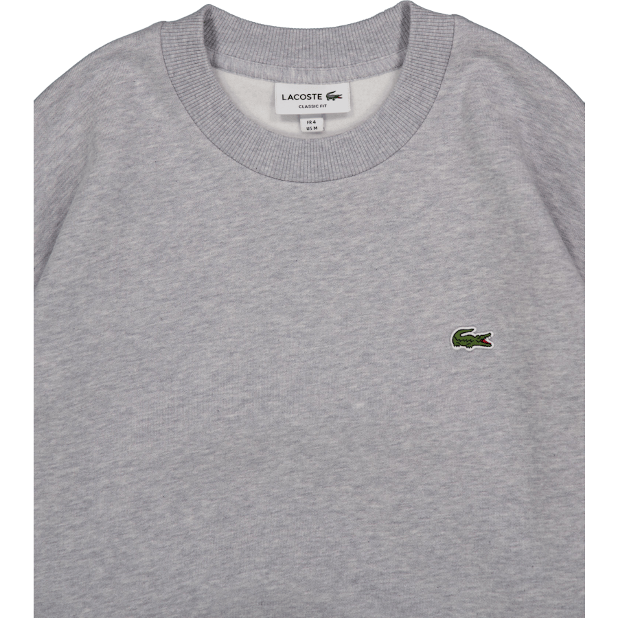 Cotton Fleece Sweatshirt Silver Chine