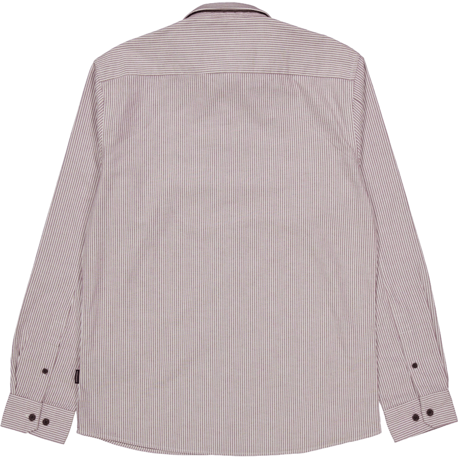 Oxford Shirt L/s Burg/stripe