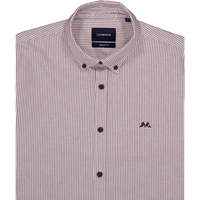 Oxford Shirt L/s Burg/stripe