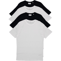 Cotton T-shirts 4-pack Blk/wh