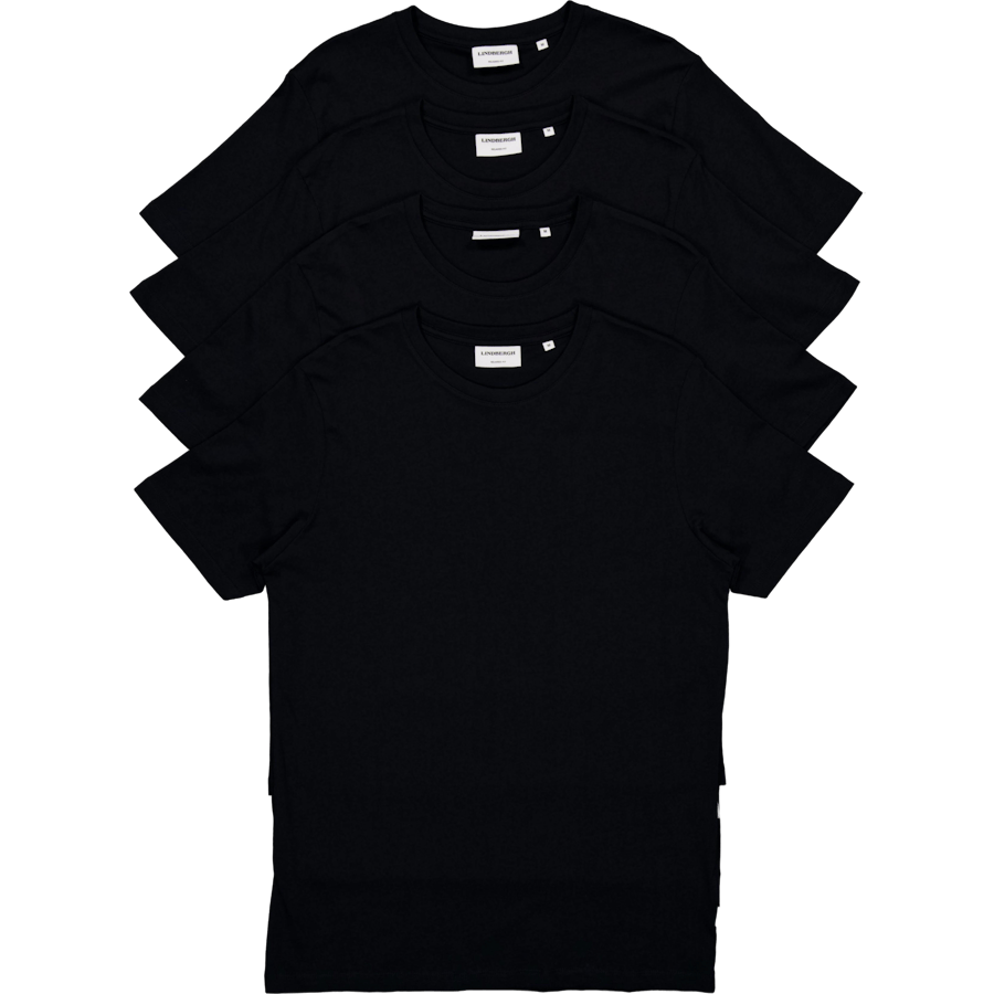 Cotton T-shirts 4-pack Black