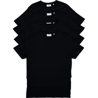Cotton T-shirts 4-pack Black