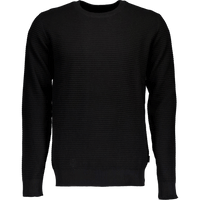 Structure O-neck Knit L/s Blk