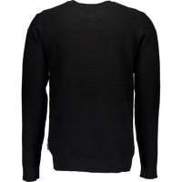 Structure O-neck Knit L/s Blk