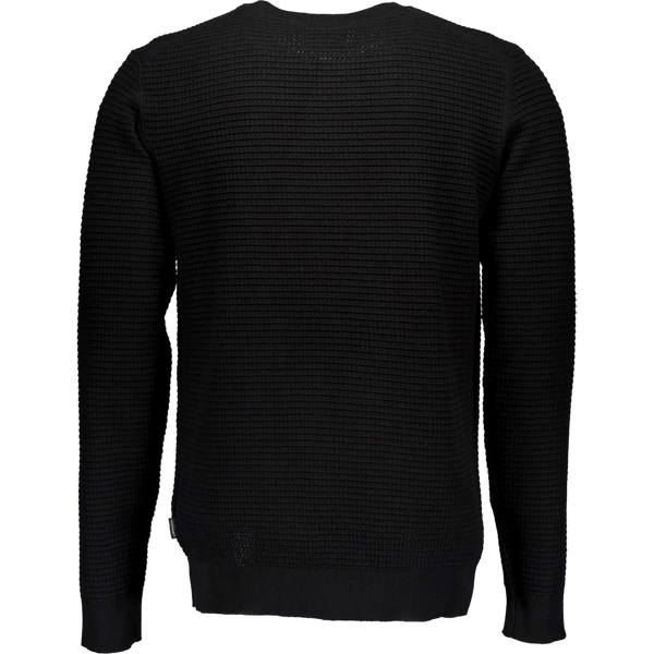 Structure O-neck Knit L/s Blk