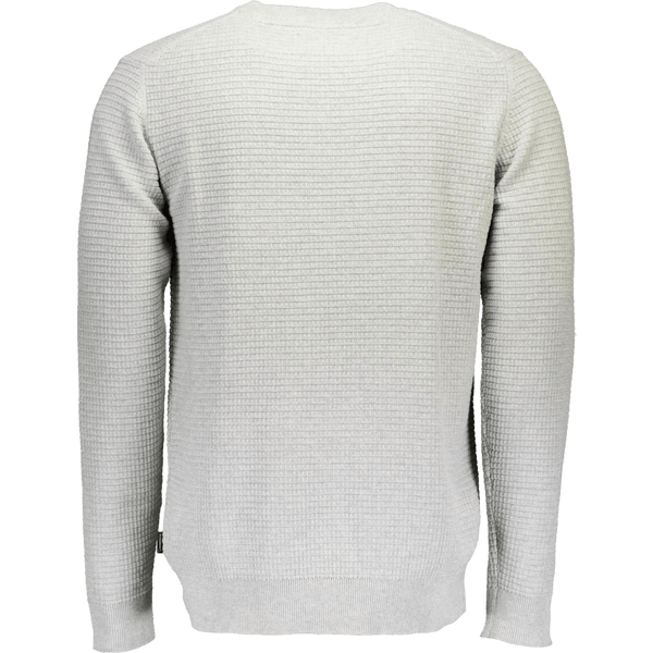 Structure O-neck Knit L/s Gry