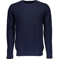 Structure O-neck Knit L/s Nvy