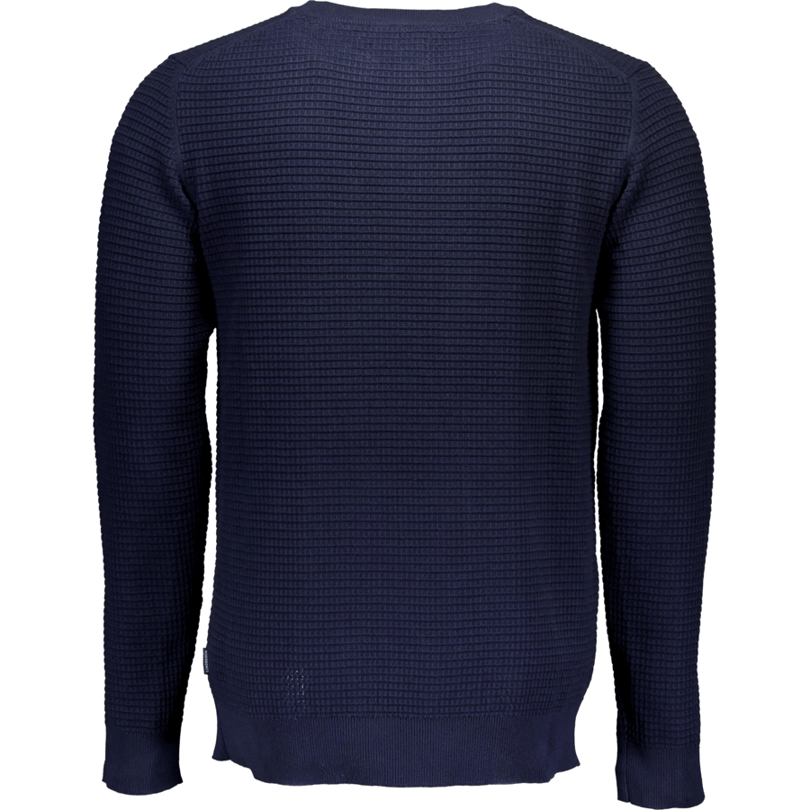 Structure O-neck Knit L/s Nvy