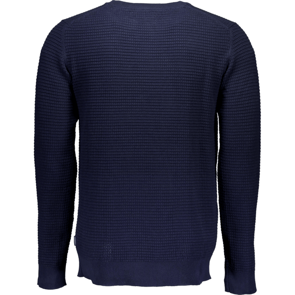 Structure O-neck Knit L/s Nvy
