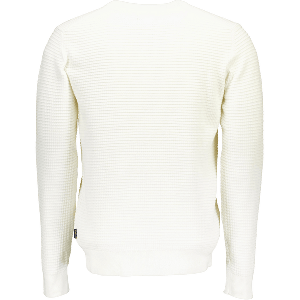 Structure O-neck Knit L/s Whi