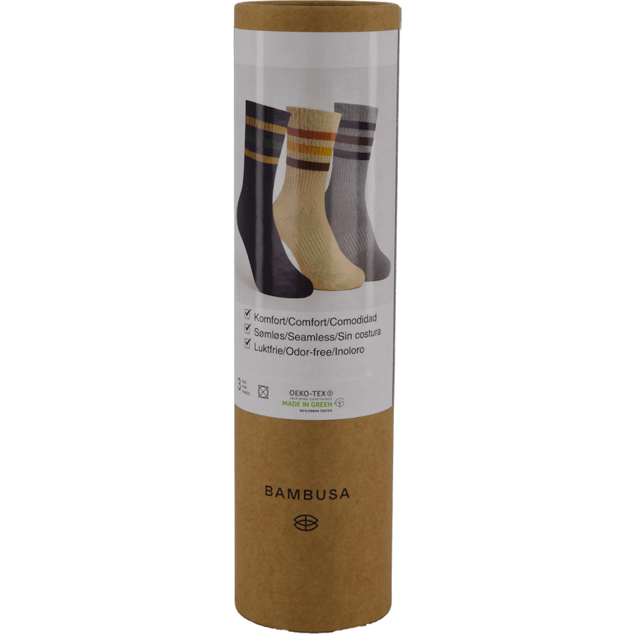 Retro Tennis socks 3-Pack Bamboo (38-45) Multicolor