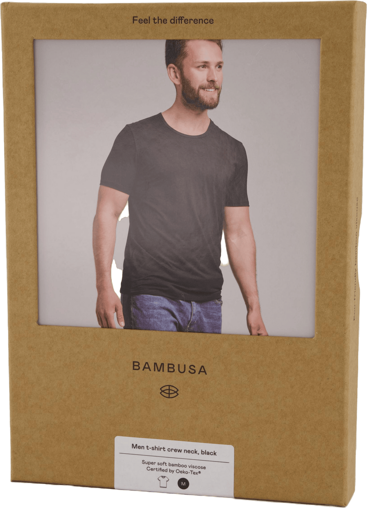 T-shirt Crew Neck, Men's 1-pac Black