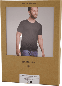T-shirt Crew Neck, Men's 1-pac Black