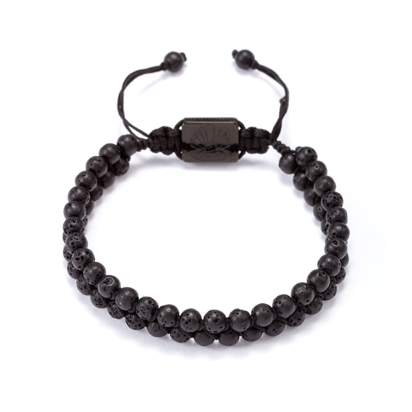 Doub Bead Bracelet Grey