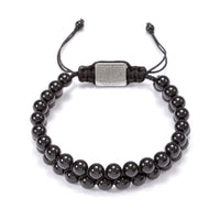 Doub Bead Bracelet Black