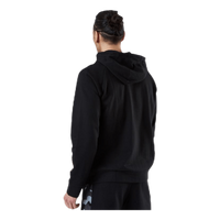 Full Zip Hooded Jacket  Patterned/Black