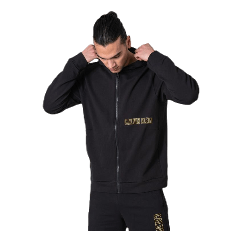 Full Zip Hooded Jacket  Black