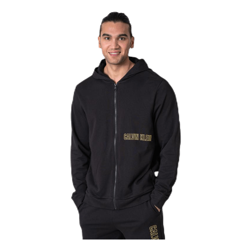 Full Zip Hooded Jacket  Black