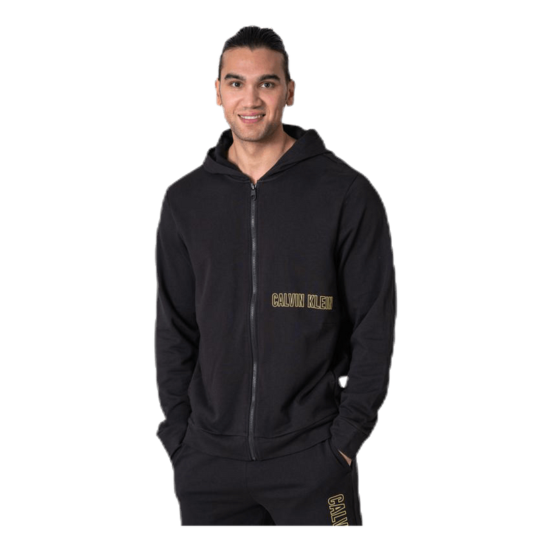 Full Zip Hooded Jacket  Black