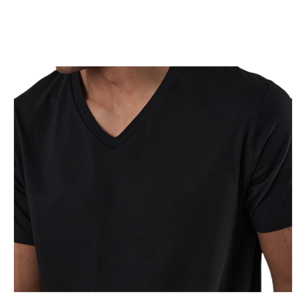 S/S V Neck 3-Pack Black