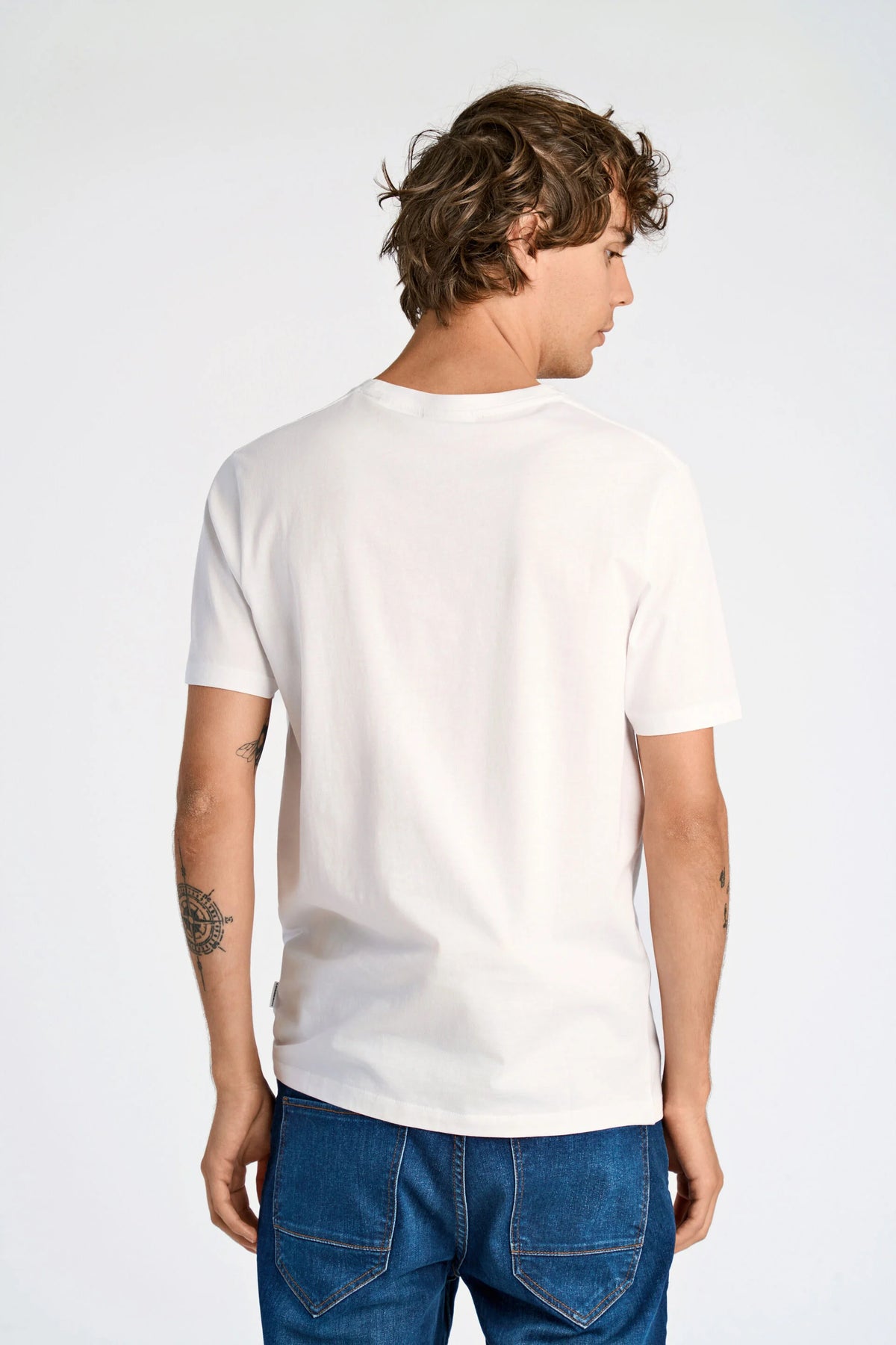 Cotton T-shirts 4-pack Blk/wh