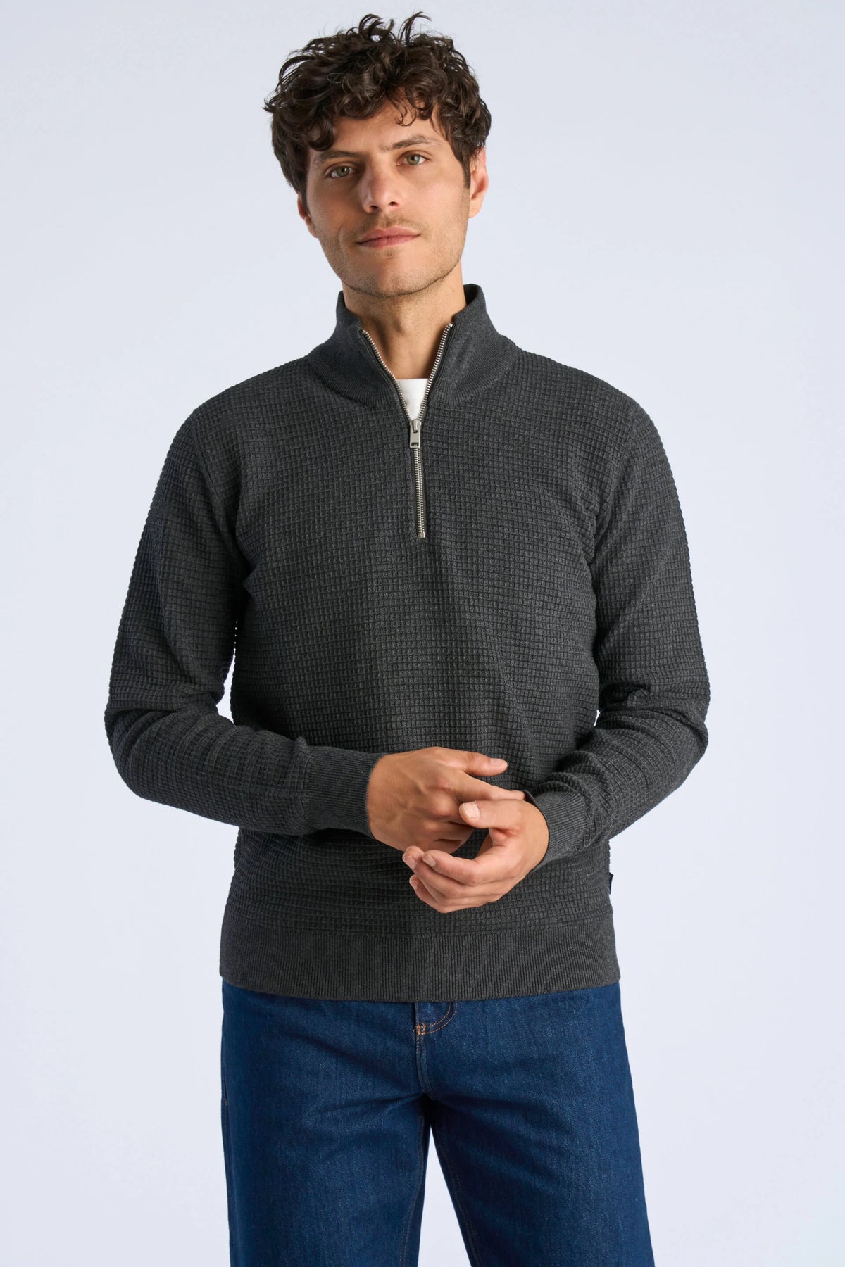 Half Zip Charcoal