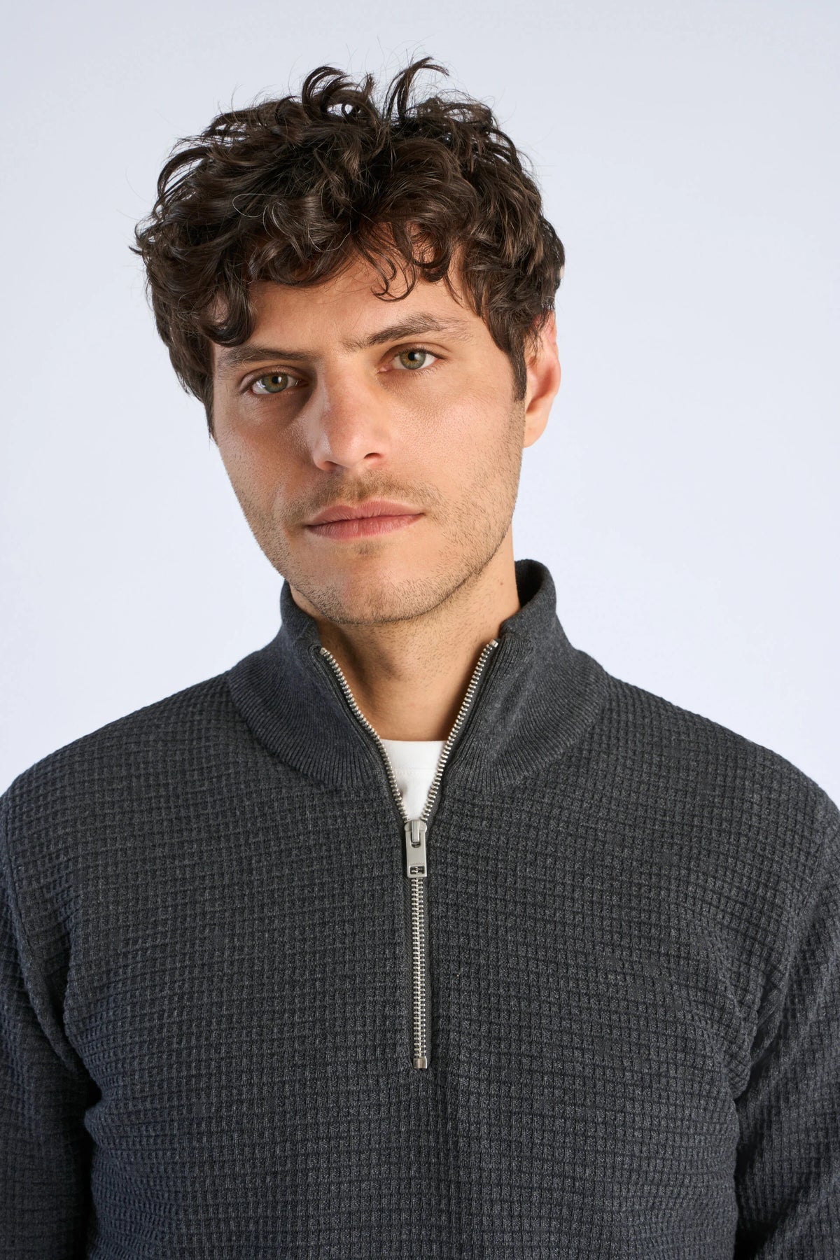 Half Zip Charcoal