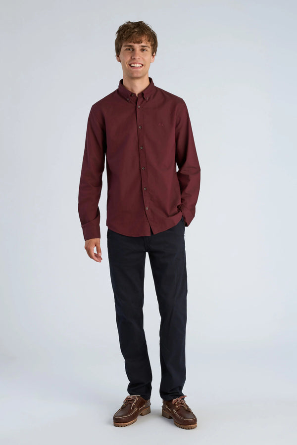 Oxford Shirt L/s Burgundy