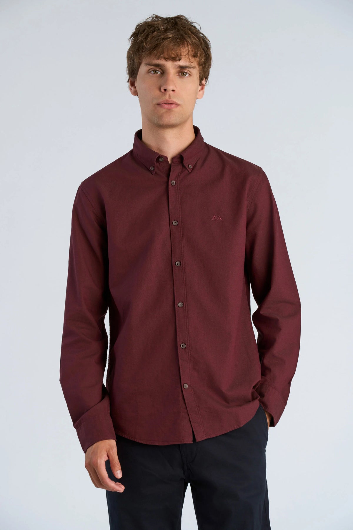 Oxford Shirt L/s Burgundy